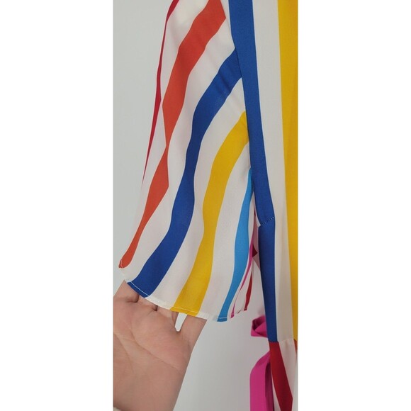 Color Me Courtney Taira Short Sleeve Wrap Dress  Size Small Retail $230 - Picture 5 of 8